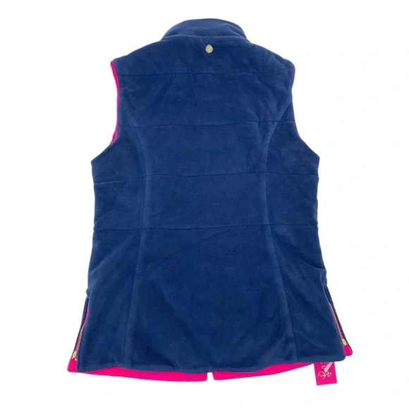 NWT Lilly Pulitzer Brooklee Reversible Vest Small Pink/Navy - Picture 15 of 16